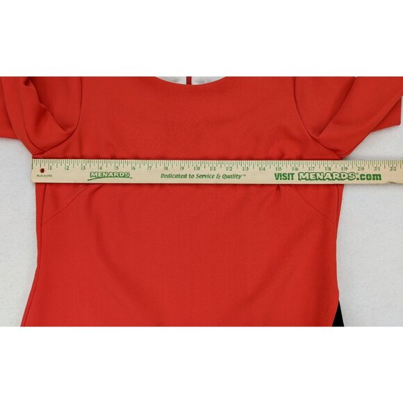 Signature by Robbie Bee Women's Dress Size 14 Orange Sheath - Picture 6 of 15